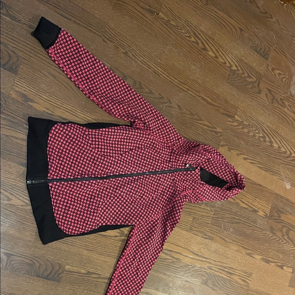 Red and Black Zip-Up Hoodie